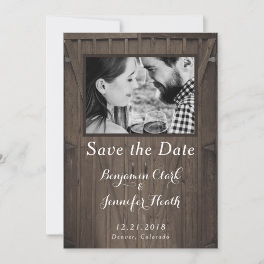 Barn Doors Bewaar de Datum Save The Date (Voorkant)
