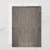 Barn Doors Bewaar de Datum Save The Date (Achterkant)