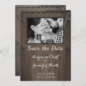 Barn Doors Bewaar de Datum Save The Date (Voorkant / Achterkant)
