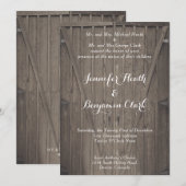 Barn Doors bruiloft uitnodiging (Voorkant / Achterkant)