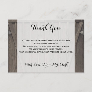 Barn Doors Hartelijk dank Bedankkaart