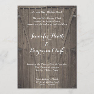 Barn Doors Wedding Uitnodiging