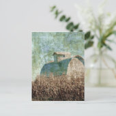 Barn en Corn Field nabij oogsttijd Briefkaart (Staand voorkant)