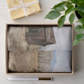 Barn en paarden in een veld uitdrogen tissuepapier (Geschenk)