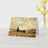 Barn en Silo Birthday Kaart (Gele Bloem)