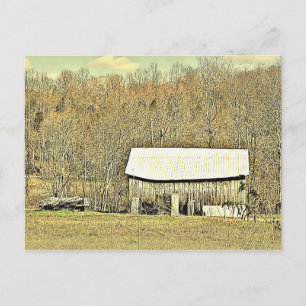 Barn en Tobacco Cart Briefkaart