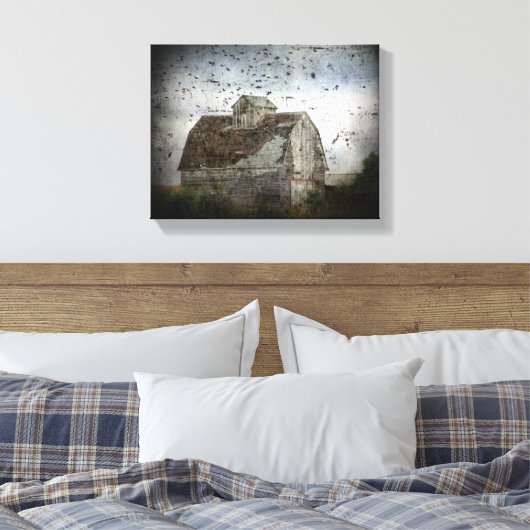 Barn en vogels canvas afdruk (Insitu (Slaapkamer))