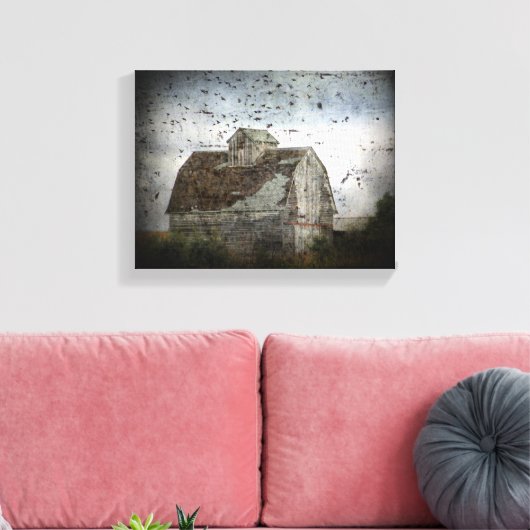 Barn en vogels canvas afdruk (Insitu (Woonkamer))