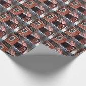 Barn Flag Patriotic Herinnert iedereen rond Cadeaupapier (Hoek)