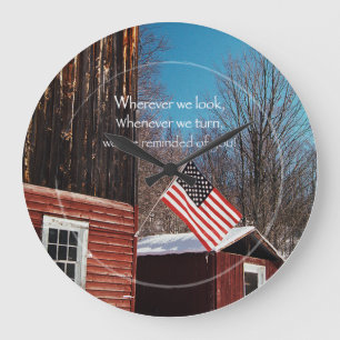 Barn Flag Patriotic Herinnert iedereen rond Grote Klok