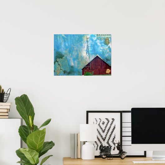 Barn gemengde media 3 poster (Thuiskantoor)