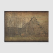 Barn Grunge Texture Sepia  Land Rustic Tissuepapier (Voorkant)