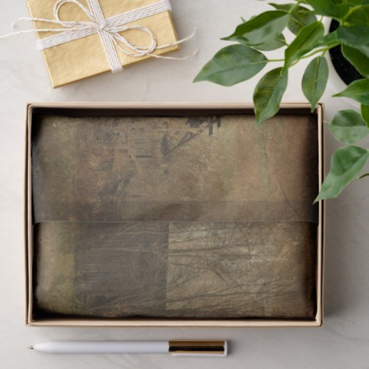 Barn Grunge Texture Sepia  Land Rustic Tissuepapier (Geschenk)