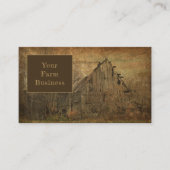 Barn Grunge Texture Sepia  Land Rustic Visitekaartje (Voorkant)