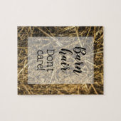 Barn Hair geeft geen grappige prijsopgave op Hay B Legpuzzel (Horizontaal)