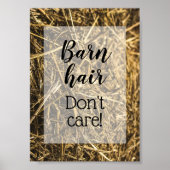 Barn Hair geeft geen grappige prijsopgave Poster (Voorkant)