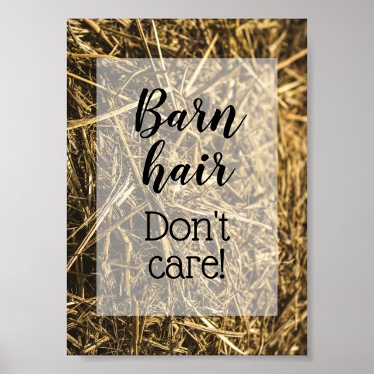 Barn Hair geeft geen grappige prijsopgave Poster (Voorkant)