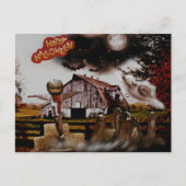 *~* Barn Hay Goblin Spooky Ghost HALLOWEEN Unique Briefkaart (Voorkant)