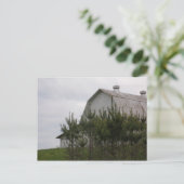 Barn Hiding Behind Pine Trees Briefkaart (Staand voorkant)