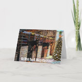 Barn Horse Kerstfeestdag Kaart (Voorkant)