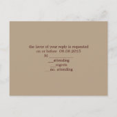 Barn hout herten jacht is over bruiloft RSVP Uitnodiging Briefkaart (Achterkant)