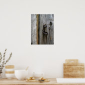 Barn-hout met gekookte nagels poster (Keuken)