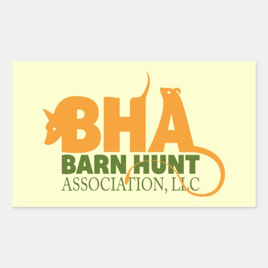 Barn Hunt Association LLC Logo Gear Rechthoekige Sticker (Voorkant)