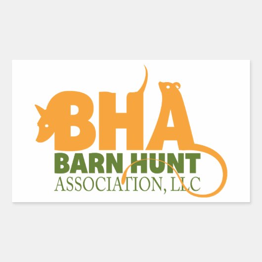 Barn Hunt Association LLC Logo Gear Rechthoekige Sticker (Voorkant)