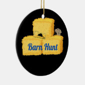 Barn Hunt Dog Rat Hunting Barn Hunt with hooi Keramisch Ornament (Rechts)