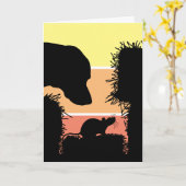 Barn Hunt Greeting Card for Scent Work Sport Dogs Kaart (Gele Bloem)