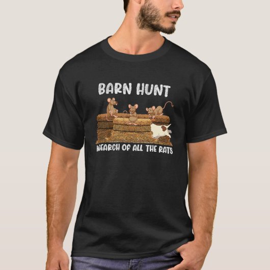 Barn Hunt in zoek alle ratten T-shirt (Voorkant)