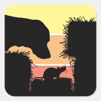 Barn Hunt Nose Work: Dog and Rat Scent Work Vierkante Sticker