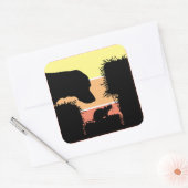 Barn Hunt Nose Work: Dog and Rat Scent Work Vierkante Sticker (Envelop)