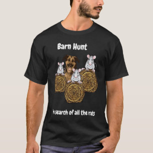 Barn Hunt op zoek naar ratten met een Duitse Herd T-shirt