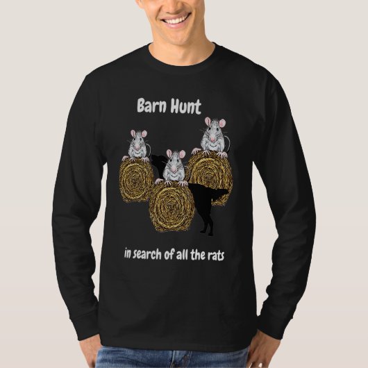 Barn Hunt  search of rats with Flat coated Retriev T-shirt (Voorkant)