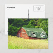 Barn in de Adirondacks, N. J. Briefkaart (Voorkant / Achterkant)
