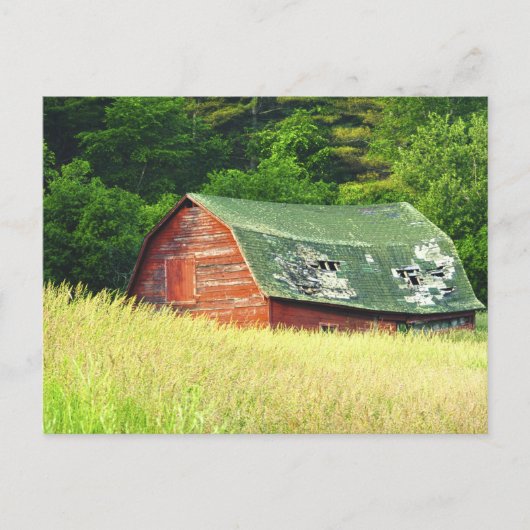 Barn in de Adirondacks, N. J. Briefkaart (Voorkant)