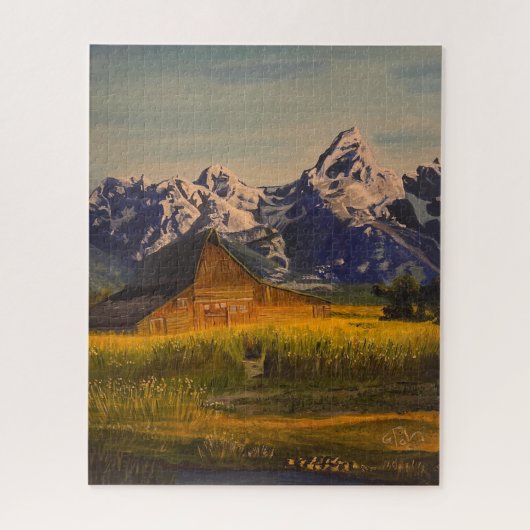 Barn in de Grand Teton, door Gary Poling Legpuzzel (Verticaal)