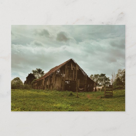 Barn in de ochtend briefkaart (Voorkant)