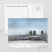 Barn in de winter briefkaart (Voorkant / Achterkant)