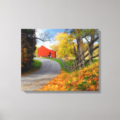 Barn in Herfst Canvas Afdruk (Voorkant)