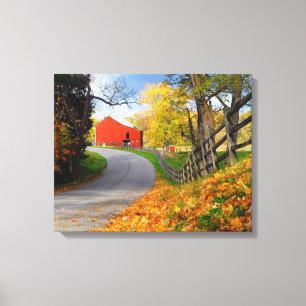 Barn in Herfst Canvas Afdruk