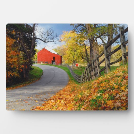 Barn in Herfst Fotoplaat (voorkant)