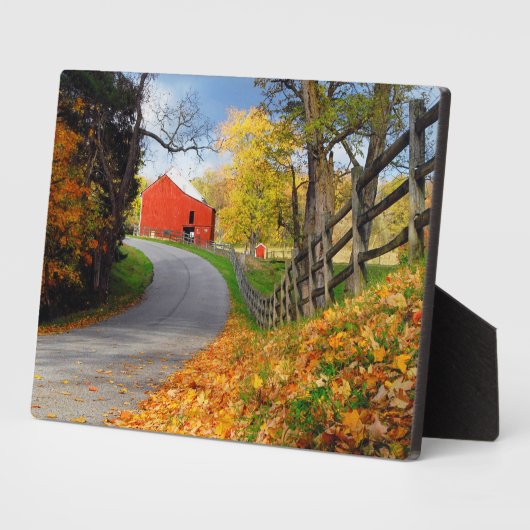 Barn in Herfst Fotoplaat (Zijkant)