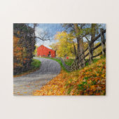Barn in Herfst Legpuzzel (Horizontaal)
