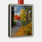 Barn in Herfst Metalen Ornament (Rechts)
