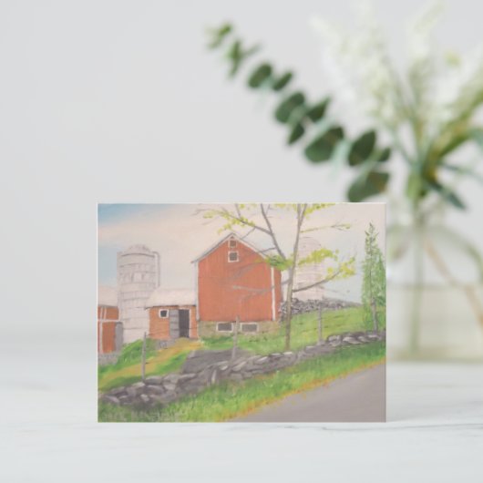 Barn in Herfst Warwick NY Briefkaart (Staand voorkant)