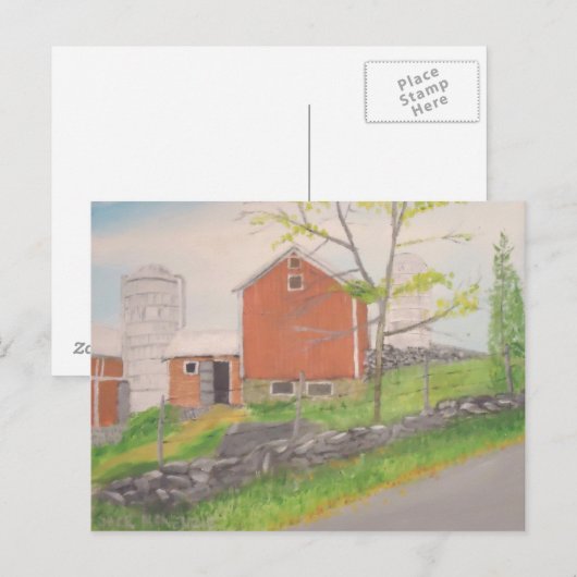 Barn in Herfst Warwick NY Briefkaart (Voorkant / Achterkant)