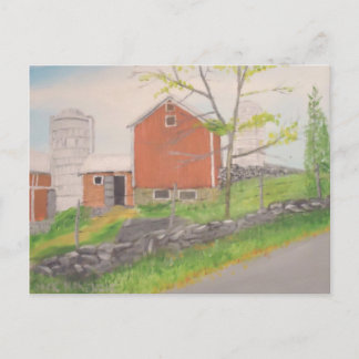 Barn in Herfst Warwick NY Briefkaart