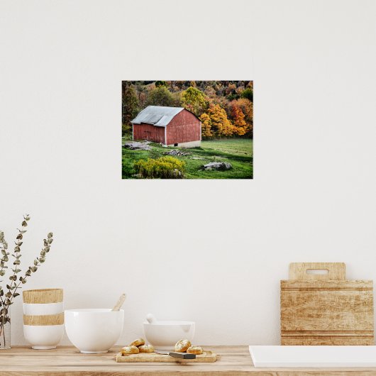 Barn in het najaar - PA Poster (Keuken)